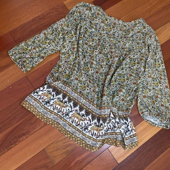 Boho Hippie Blouse size Medium - Picture 9 of 9